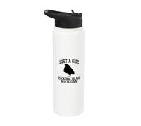 Mackinac Island Michigan MI Souvenir pour homme et femme Stainless Steel Insulated Water Bottle