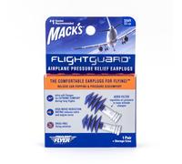 Mack's Flightguard Bouchons d'oreilles anti-pression pour avion - 26 dB NRR, 33 dB SNR - Bouchons d'oreilles de voyage confortables et sûrs pour la pression de l'air volant, les douleurs d'oreille et