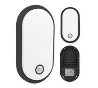 Maclean Applique murale LED avec capteur PIR, 10/15/18 W, IP65, 3000-6000 K (Noir)