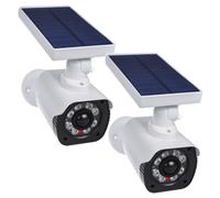Maclean Caméra de sécurité factice IP66 à énergie solaire | LED rouge clignotante | Détecteur de mouvement | Résistant aux intempéries | Design réaliste de caméra pour l'intérieur et l'extérieur (2)