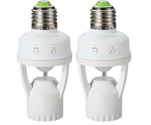 Maclean Energy MCE24 Support de l'ampoule avec détecteur de Mouvement détection de sécurité E27 60W Capteur de Mouvements (Lot de 2)
