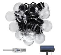Maclean Guirlande solaire LED 2en1, IP44, 3W, >60lm, 3000K, Batterie rechargeable 2 * 600 mAh, 5V DC, 7m, MCE424