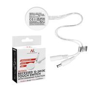 Maclean Interrupteur Tactile avec variateur pour LED 12-24 V, Montage caché | Contrôle invisible derrière le bois, le verre ou le miroir, gradation de 10 à 100 %, max. 48W sous 12V et 96W en 24V
