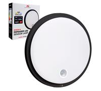 Maclean Lampe LED Plafonnier Détecteur Mouvement PIR 10W IP65 4000K 1000LM