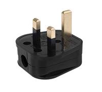 Maclean MCE193 adaptateur de prise EURO pour prise UK noir bouchon 13A 230V UK 3Pin