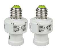 Maclean MCE21W: Support d'ampoule E27, 2 pièces, détecteur crépusculaire