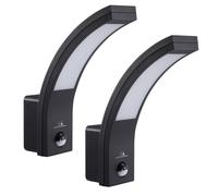 Maclean - Lot de 2 appliques murales - Lampes LED avec détecteur de mouvement, détecteur de mouvement PIR - noir