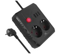 Maclean MCE388 B Multiprise 2 prises 3 USB 2500W 3m noir