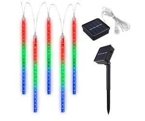 Maclean MCE411 Lumières solaires à Led 2.4m, 144 LEDs, mode LED batterie Li 800mAh glaçons tombants