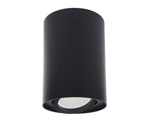Maclean MCE422 B Plafonnier en aluminium orientable avec douille GU10 pour ampoules LED et halogènes jusqu'à 40 W Montage en saillie Noir