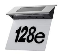 Lampe solaire à LED avec numéro de maison Maclean, IP44, 1W, 60lm, 6000K, batterie rechargeable 600 mAh, 2,5V DC 70mA, MCE423