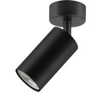 Maclean MCE451 B spot de plafond 1 flamme 1x douille GU10 pour ampoules LED & halogènes jusqu'à 35W plafonnier applique murale 55x100mm orientable orientable (1 flamme sans ampoules, noir) (Lot de 6)