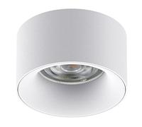 Maclean MCE457 plafonnier encastré avec douille GU5.3 MR16 pour ampoules LED et halogènes jusqu'à 35W 70x40mm spot encastrable aluminium rond (1 pièce sans ampoules, blanc)