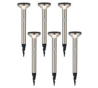 Maclean Lampe solaire à LED avec capteur 3 modes enfichable Li-ion 18650 IP44 3.7V 1200 mAh chrome mat MCE465 C/M