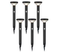 Maclean Lampe solaire à LED avec capteur 3 modes enfichable Li-ion 18650 IP44 3,7V 1200 mAh Noir MCE465 B