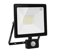 Maclean MCE630 Projecteur LED avec détecteur de mouvement PIR 30W Éclairage extérieur 2400 lumens Spots Slim IP44 résistant aux éclaboussures (30W, blanc neutre 4000K 71718)