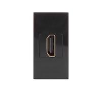 Maclean MCE720B HDMI Steckdose Modulare Wandsteckdose Unterputzdose Wanddose Einbaudose Unterputz Montage (HDMI Steckdose, Schwarz)