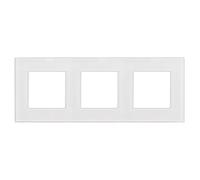 Maclean MCE731W 3-Fach Glasrahmen Panel 228x86mm für Steckdose Modulare Wandsteckdose Unterputzdose Wanddose Einbaudose Unterputz Montage (3-fach Glasrahmen für Steckdose, Weiß)