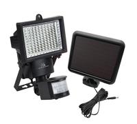 Maclean Projecteur LED Solaire Extérieur 6W - Détecteur Mouvement PIR & Crépuscule - Blanc Froid IP44 - Panneau Déporté 5m