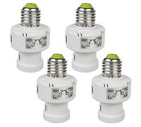 Maclean - Support d'ampoule MCE21W x4 - Détecteur crépusculaire, minuterie, E27