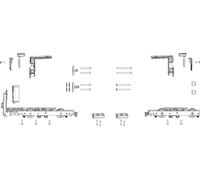Maco HS Carton de base Chariot pour profilés en plastique - Ferrure de porte levante coulissante avec brosses, acier galvanisé