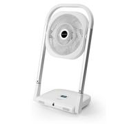 Macom Slimmy Ventilateur pliant blanc à faible encombrement 9 vitesses silencieux avec télécommande