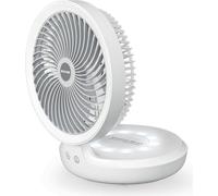 Macom Ventilateur de table Enjoy & Relax 990 – Compact sans fil rechargeable USB Ø19 cm Blanc