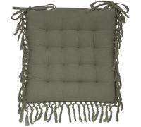 MACRA Galette de chaise - 40 x 40 cm - Vert kaki