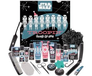 MAD Beauty - Calendrier de l'Avent Disney STAR WARS pour homme avec 24 produits cosmétiques, bien-être pour homme, avec gel douche, shampoing, savon, peigne - Calendrier de Noël, motif Stormtrooper
