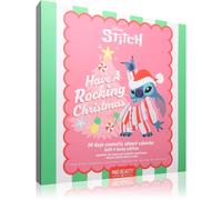 MAD Beauty Calendrier de l’Avent DISNEY STITCH ROCKIN 24 surprises rose | Coffret cosmétique festif, boîte ouvrable, format carré 37 x 4,8 x 37 cm, rituel bain et corps, cadeau hivernal doux
