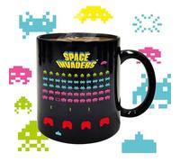 Mad Monkey Space Invaders Tasse avec changement de couleur - Décoration rétro pour les fans des années 80 - Volume de remplissage 350 ml - Tasse à café pour nostalgiques - Space Invaders