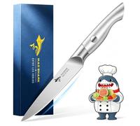 MAD SHARK Couteau de Cuisine 12.5cm, Couteau Légumes & Fruits - Compact et Ultra-Tranchant, Économe à Manche Ergonomique Anti-Dérapant, en Acier Allemand Inoxydable