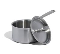 Made In Cookware - 1,89 L Casserole en acier inoxydable avec couvercle - Fabriquée en Italie - Casserole à 5 épaisseurs en acier inoxydable - Batterie de cuisine professionnelle - Compatible induction