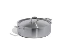 Made In Cookware - 9,46 L Marmite Rondeau en acier inoxydable avec couvercle - Fabriquée en Italie - Revêtement en acier inoxydable 5 épaisseurs - Batterie de cuisine professionnelle
