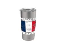Made In France With French Flag Novelty Graphic Cool Designs Gobelet isotherme en acier inoxydable double paroi