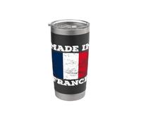 Made In France With French Flag Novelty Graphic Cool Designs Gobelet isotherme en acier inoxydable double paroi
