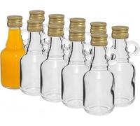 made in home - 40 bouteilles en verre Galonik de 40 ml avec bouchon à vis - Mini bouteilles en verre avec anse - Bouteilles pour liqueur, liqueur, liqueur, sirop, échantillons et coffrets cadeaux