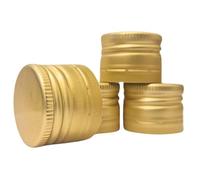 made in home Lot de 100 bouchons à vis dorés de rechange pour bouteille, 31,5 mm x 24 mm