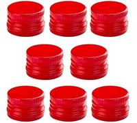 made in home made in home - Lot de 100 bouchons à visser en aluminium - 28 mm - Capuchons filetés de rechange pour bouteilles - Rouge 28/18 - Rouge pour bouteilles - Couvercle de rechange hermétique