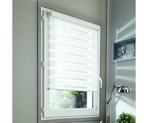 MADECO - Store Enrouleur Jour/Nuit uni Polyester Blanc 62x100 cm