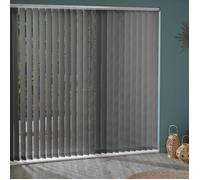 MADECOSTORE Lot de 5 lamelles verticales 89mm unies pour store californien - Gris anthracite - L8 9 x H180cm