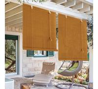 MADECOSTORE Roll'up Bambou Fines Lattes pour intérieur et extérieur - Chamois - L150 x H250cm