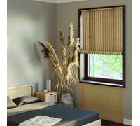 MADECOSTORE Roll'up Nature Toile de Jute sans percer - Naturel - L60 x H150cm