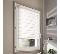 MADECOSTORE Store Enrouleur Jour Nuit Basique sans percer h160cm - Blanc - L41 x H160cm