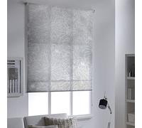 MADECOSTORE Store Enrouleur tamisant Motifs Fleurs - Gris Clair - L49 x H190cm