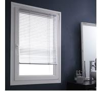 MADECOSTORE Store vénitien aluminium 25mm sans percer - Gris - L37 x H150cm