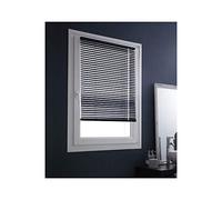 MADECOSTORE Store Vénitien Aluminium Easy Gris Anthracite - L52 x H150 cm - Mécanisme autobloquant - Lamelles 25 mm - sans perçage