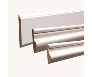 MadeInNature Moulure Murale, Cimaise en bois médium blanche, longueur 2 mètres, corniche bois prépeinte robuste et facile à poser, Modèles et Tailles au choix (7957, Lot 10 mètres)