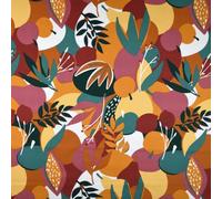 MadeInNature, Nappe Qualité Tissu Enduit Coton Imperméable Résistante 155 cm de Large Vendue au Mètre Facile à Entretenir (Portorico Terracotta, 155x350cm)