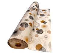 MadeInNature Nappe très épaisse imprimée, protège Table Type Gomme 2mm Tailles et Motifs au Choix, Nappe Anti-tâche (140x140 cm, Zoya Noir)